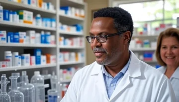 Pharmacist at Nimoh Pharmacy compounding personalized medication in Dade City